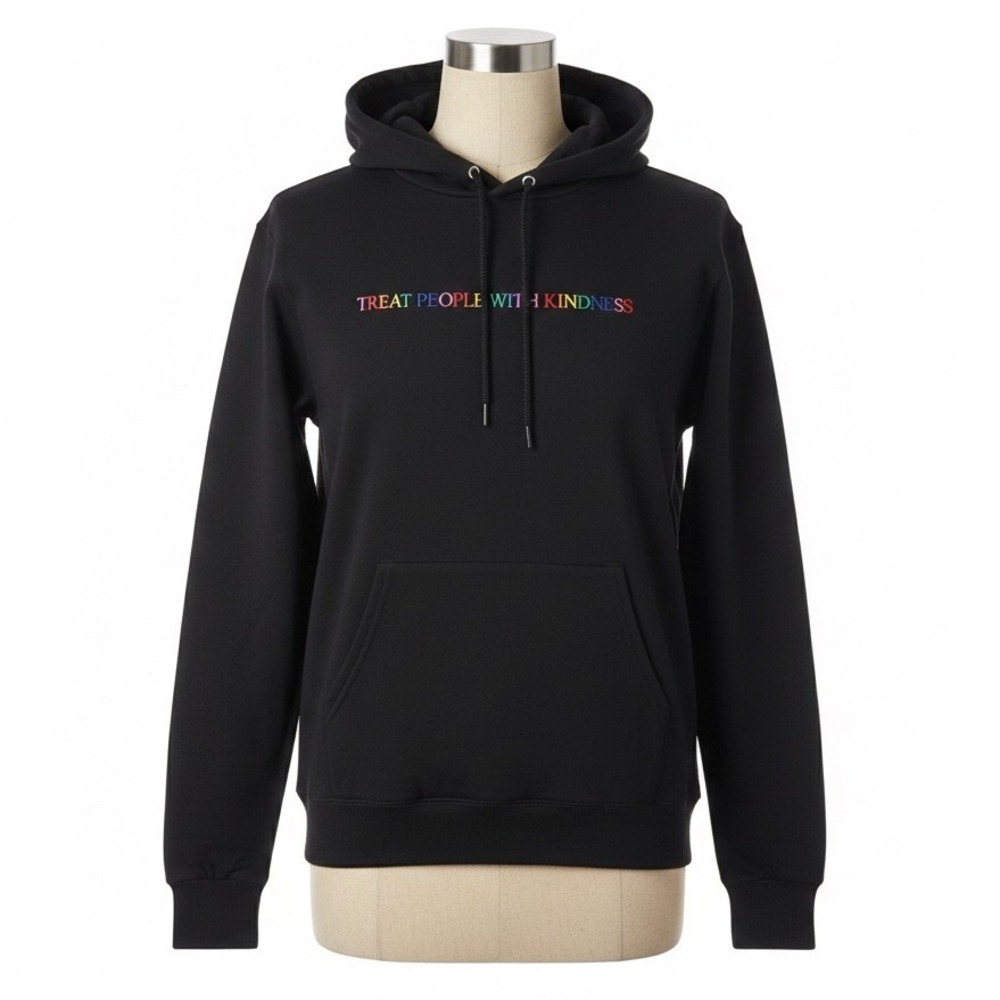 Harry Styles Treat People With Kindness‎ Hoodie Black Size Small Rainbow Logo